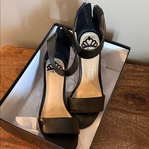 Fergalicious Black Ankle Strap Heels